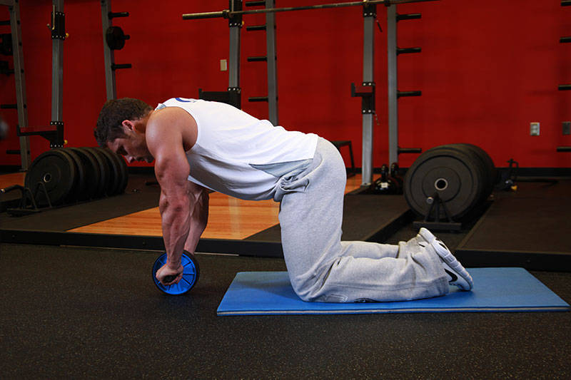 Ab Roller — Starting position