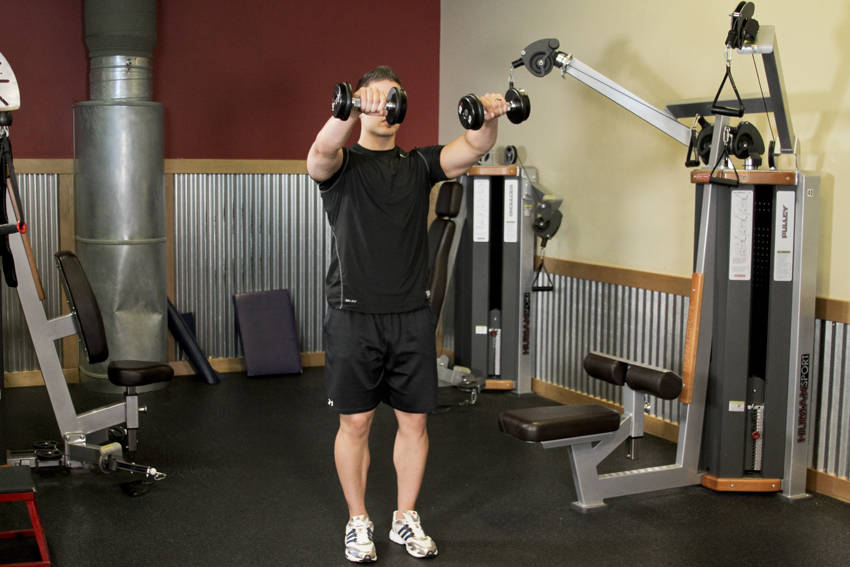Alternating Deltoid Raise — End position