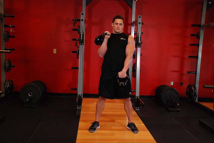 Alternating Hang Clean — End position