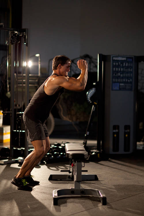 Bench Jump — Starting position