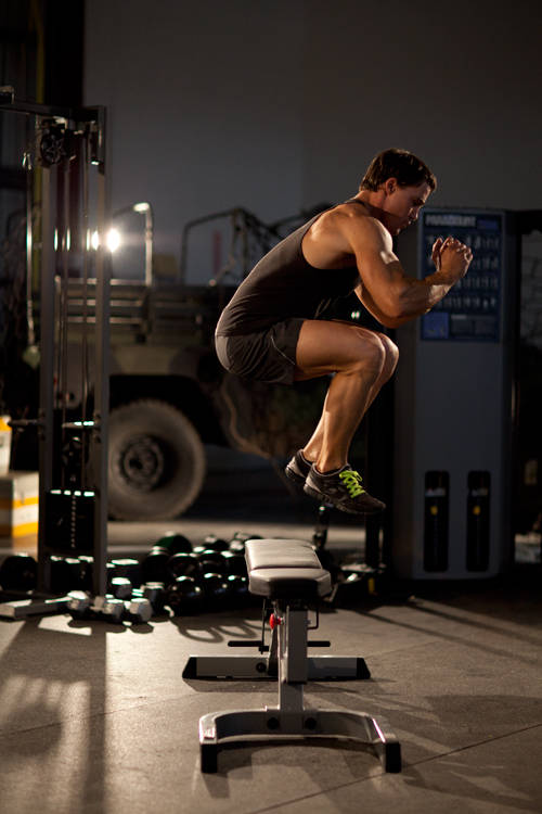 Bench Jump — End position