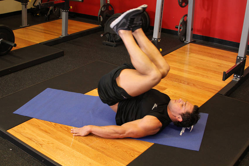 Bent-Knee Hip Raise — End position