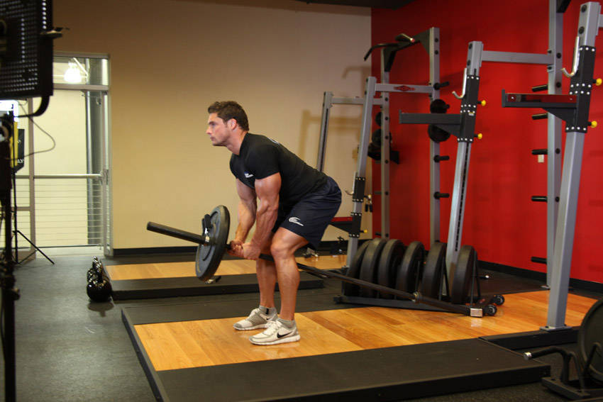 Bent Over Two-Arm Long Bar Row