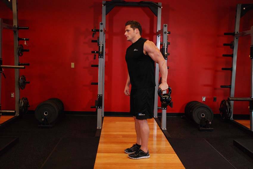 Bottoms-Up Clean From The Hang Position — End position