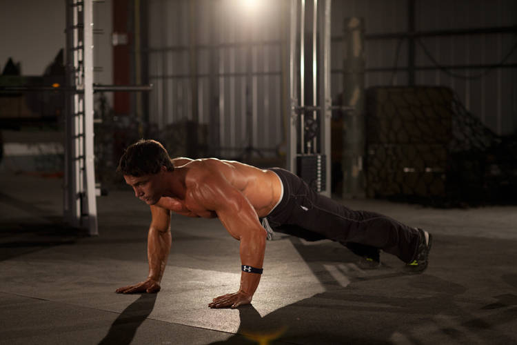 Clock Push-Up — Starting position