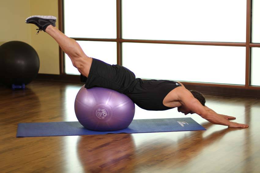 Downward Facing Balance — End position