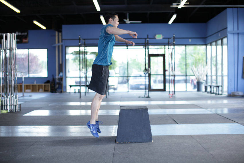 Front Box Jump — End position