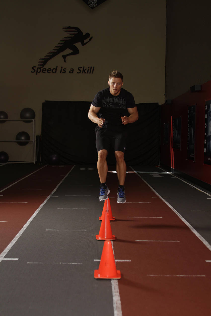 Front Cone Hops (or hurdle hops) — End position