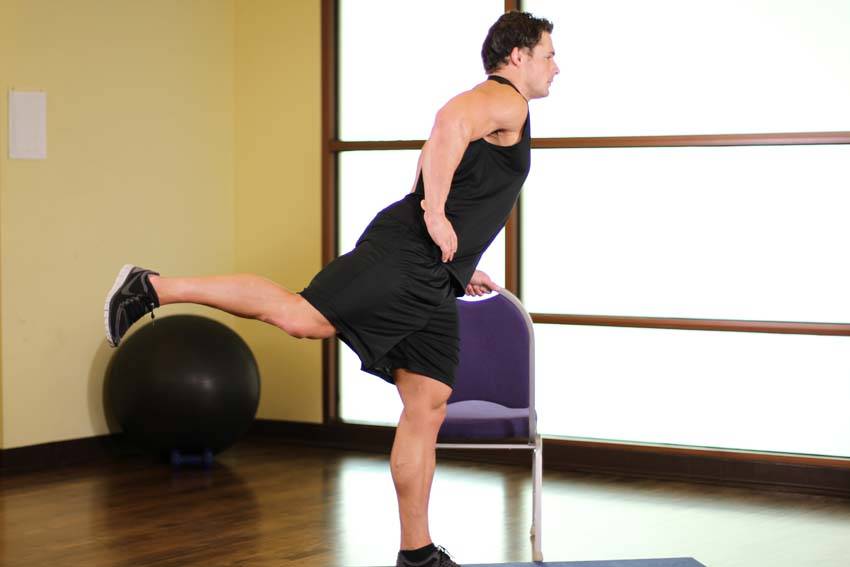 Front Leg Raises — End position