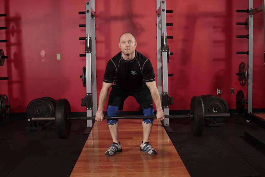 Hang Clean - Below the Knees — End position