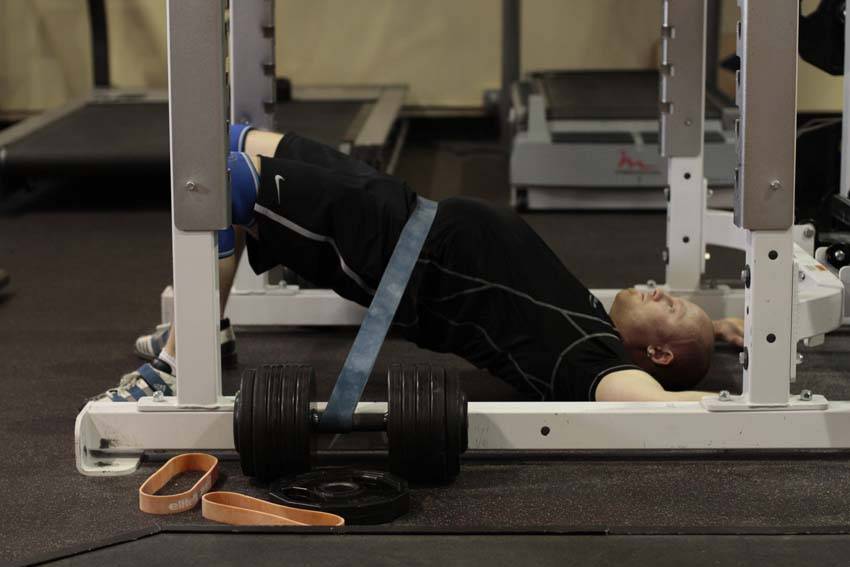 Hip Lift with Band — End position