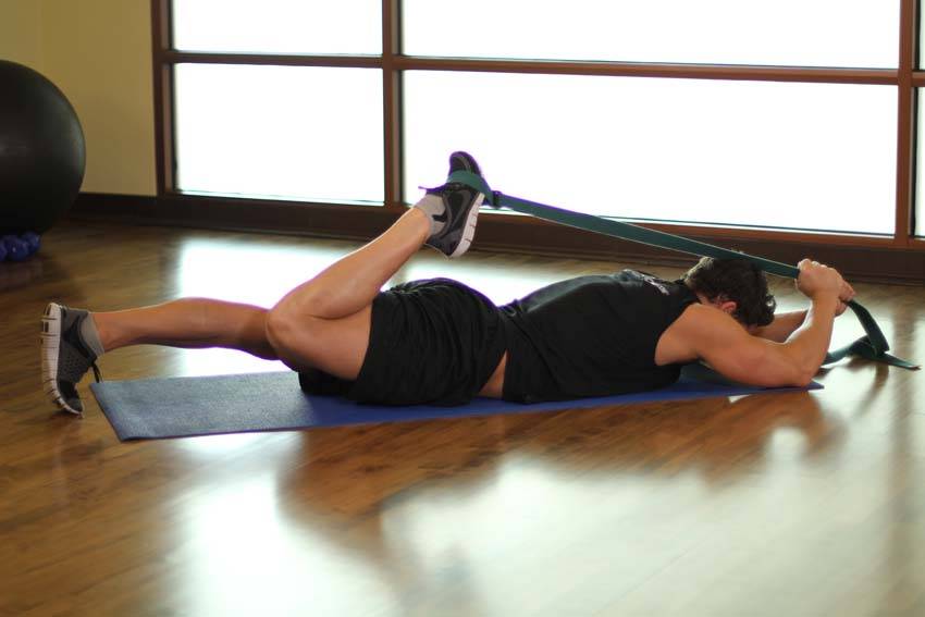Intermediate Hip Flexor and Quad Stretch — End position