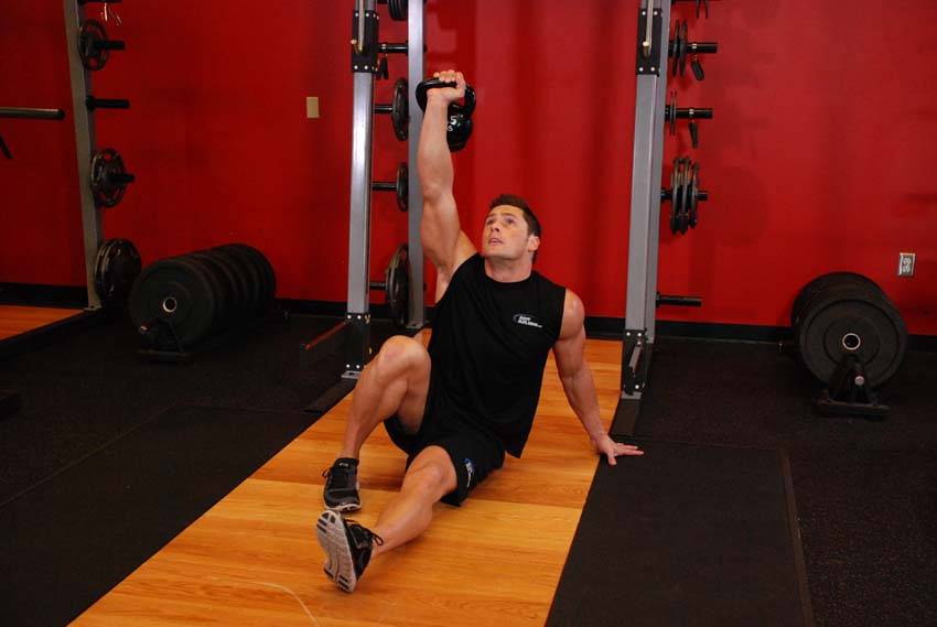 Kettlebell Turkish Get-Up (Lunge style) — End position