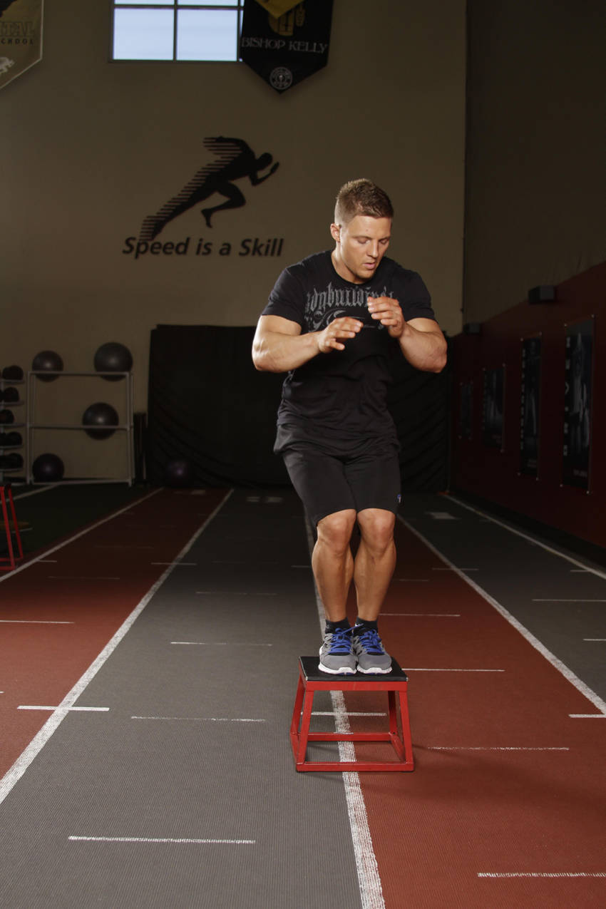Lateral Box Jump — End position