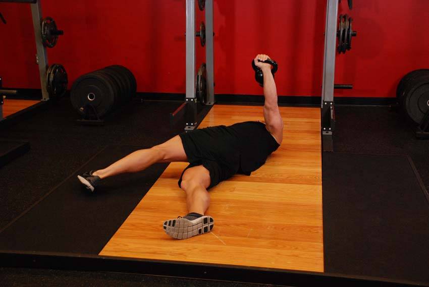 Leg-Over Floor Press — End position