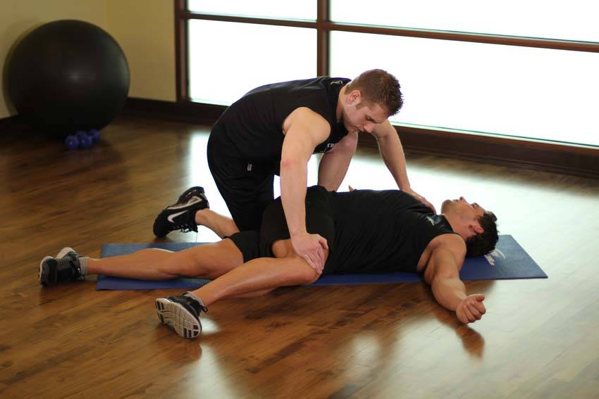 Lying Crossover — End position