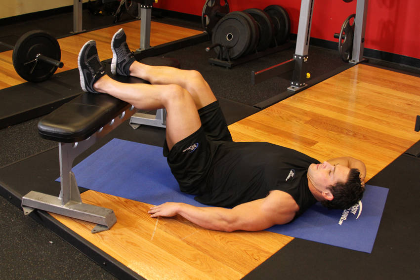Oblique Crunches — Starting position