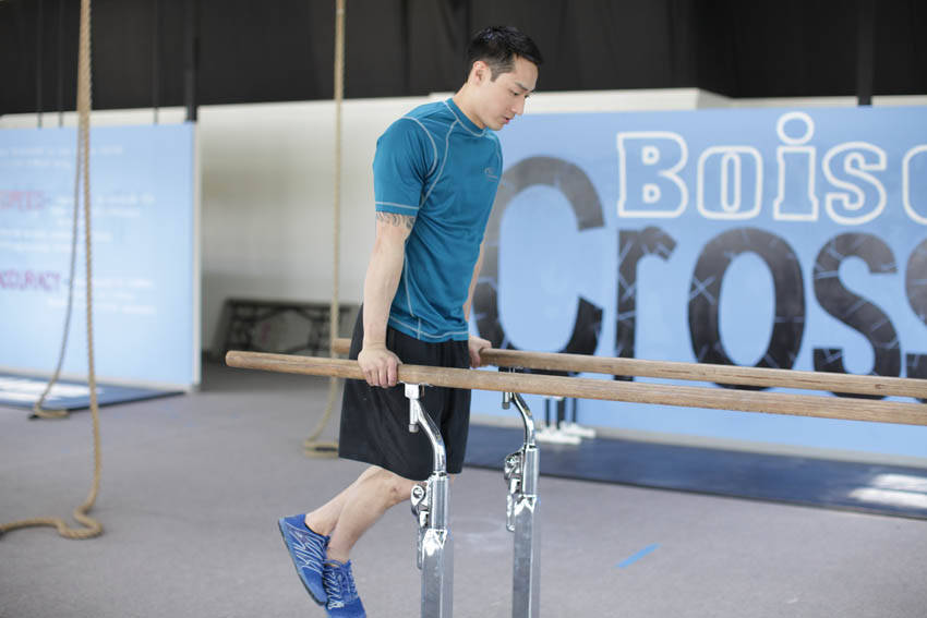 Parallel Bar Dip — End position