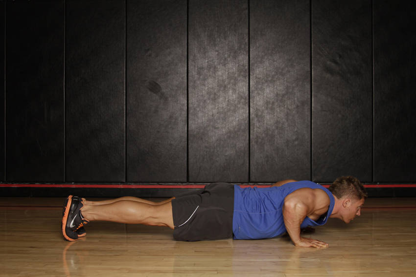 Push Up to Side Plank — End position