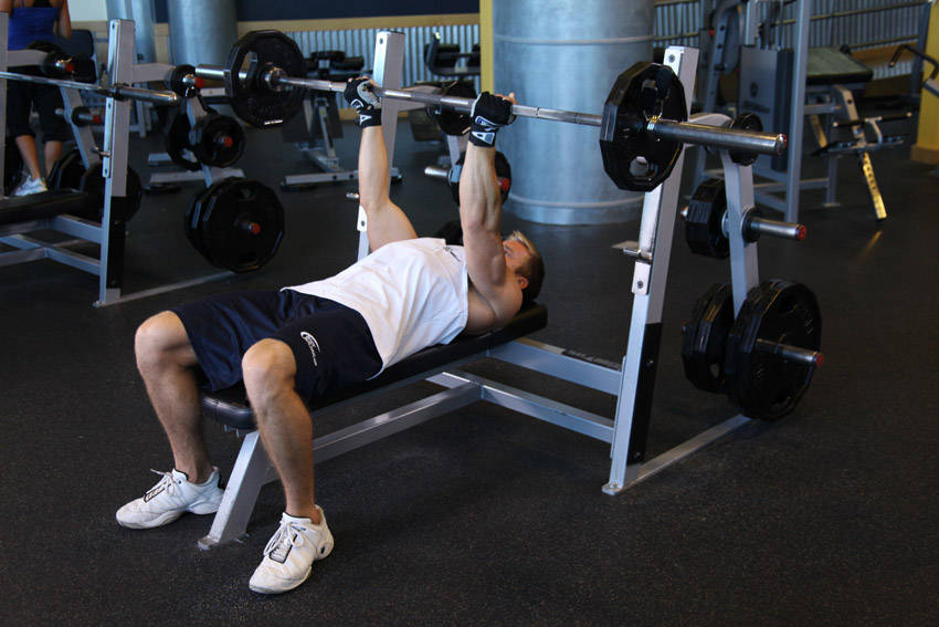 Reverse Triceps Bench Press — End position