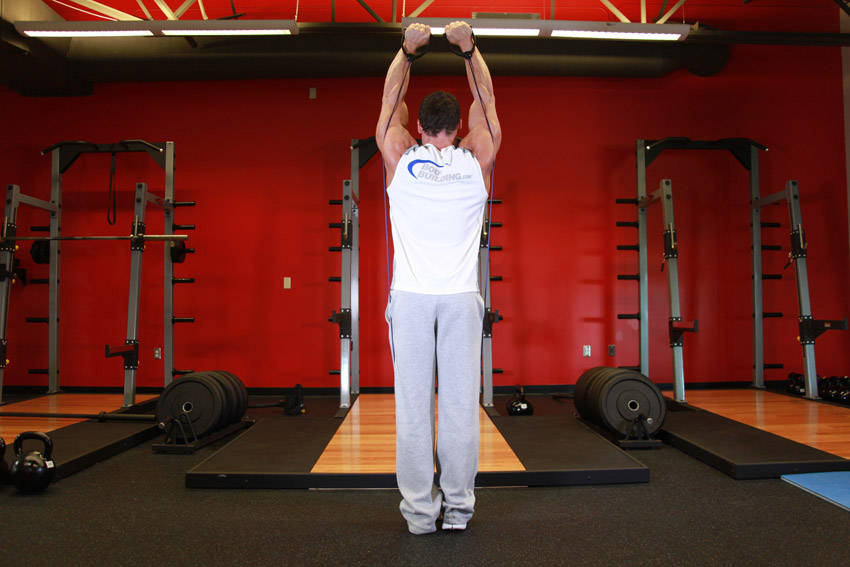 Shoulder Press - With Bands — End position