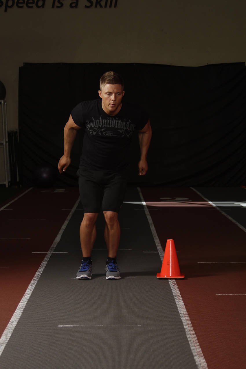 Side Hop-Sprint — End position