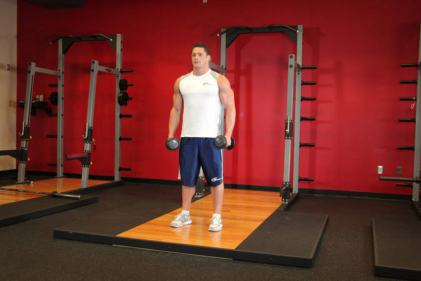 Side Lateral Raise — Starting position
