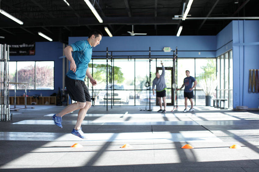 Single-Leg Hop Progression — End position