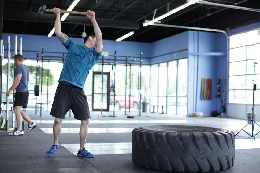 Sledgehammer Swings — End position