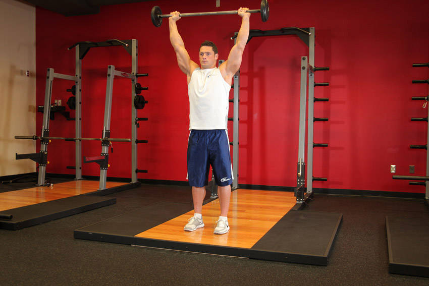 Standing Military Press — End position