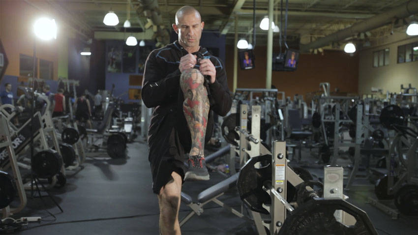 Step-up with Knee Raise — End position