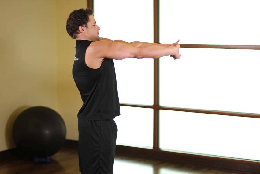 Upper Back Stretch — End position